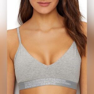 Calvin Klein 1981 reversible unlined heather grey thin strap bralette